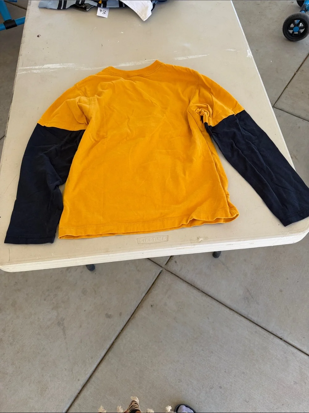 Gymboree Mustard & Black 'Rock Out' Layered-Look Long Sleeve Tee